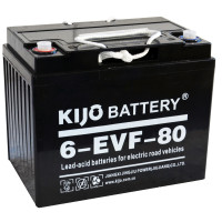 Аккумулятор Kijo 12V 6-EVF-80Ah (M6+DIN)