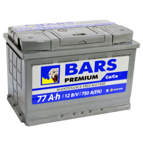 Аккумулятор BARS Premium 6СТ-77 Евро