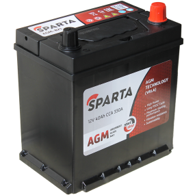 Аккумулятор SPARTA Asia AGM-B21 12V 40Ah (Китай) c бортиком