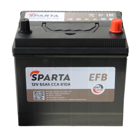 Аккумулятор SPARTA Asia EFB-D23L (Q-85) 12V 65Ah (Китай) euro