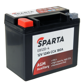 Аккумулятор дополнительный SPARTA EB12D-4 (12V 12Ah), auxiliary