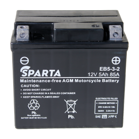 Аккумулятор SPARTA EB5-3-2 (5 а/ч), YTX5L-BS, YT5L-BS, YTZ7S