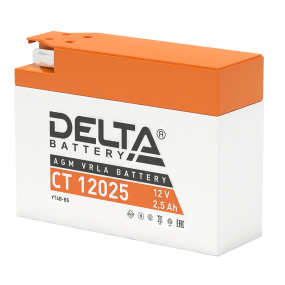 Delta AGM СТ 12025 (2,5 а/ч) бок YTX4B-BS