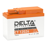 Аккумулятор Delta AGM СТ 12026 (2,5 а/ч) бок YTX4A-BS