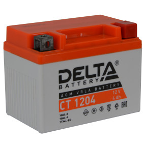 Аккумулятор Delta AGM СТ 1204 (4 а/ч) YB4L-B,YB4L-A,YTX4L-BS