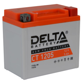 Аккумулятор Delta AGM СТ 1205 (5 а/ч) YTX5L-BS,YTZ7S,YT5L-BS