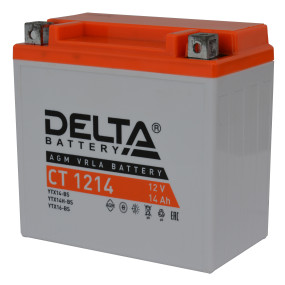 Аккумулятор Delta AGM СТ 1214 (14 а/ч) YTX14-BS,YTX14H-BS,YTX16-BS,YB16B-A